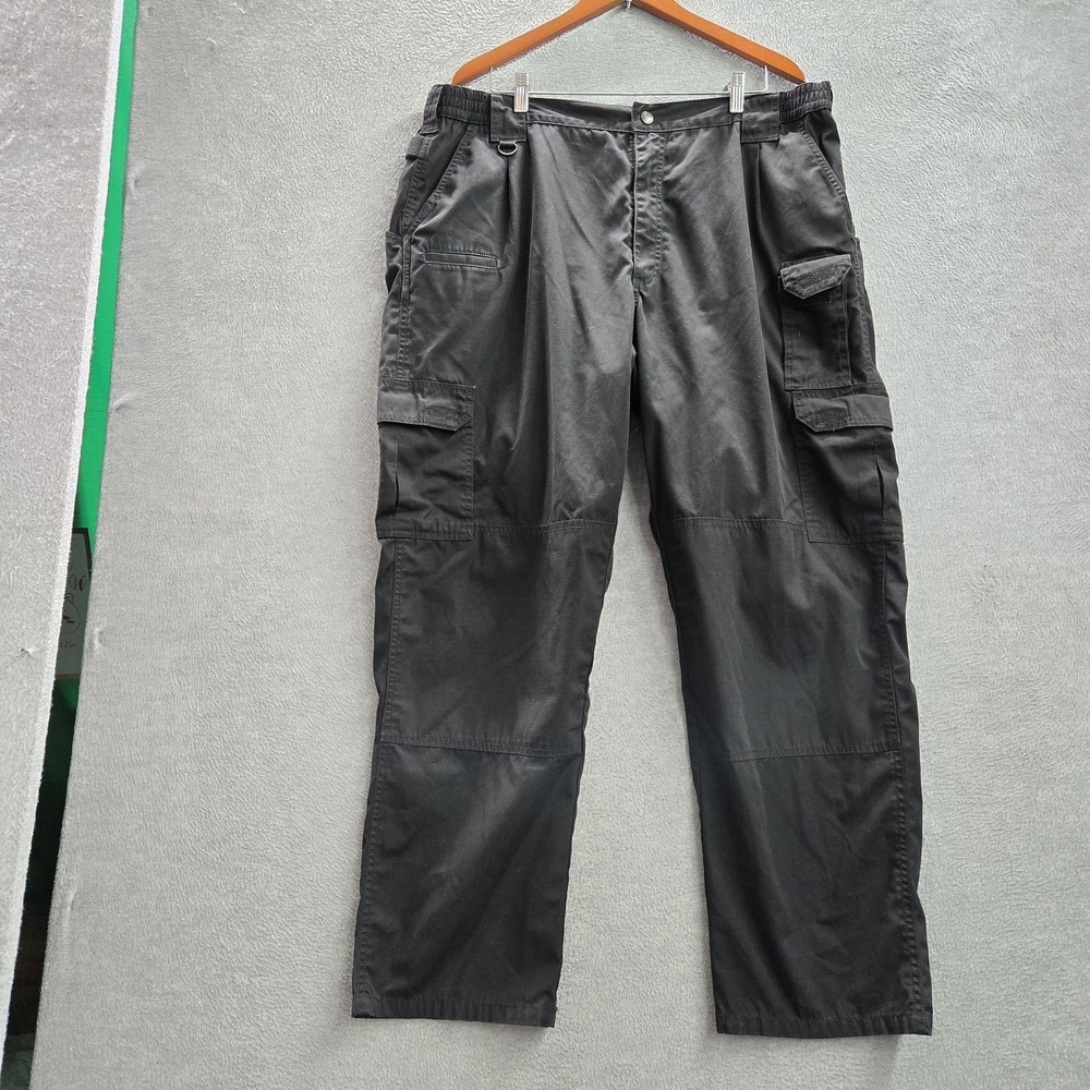 5.11‎ Tactical Series Men Pants 42X32 Black Cargo 32" Inseam Logo Work Ripstop